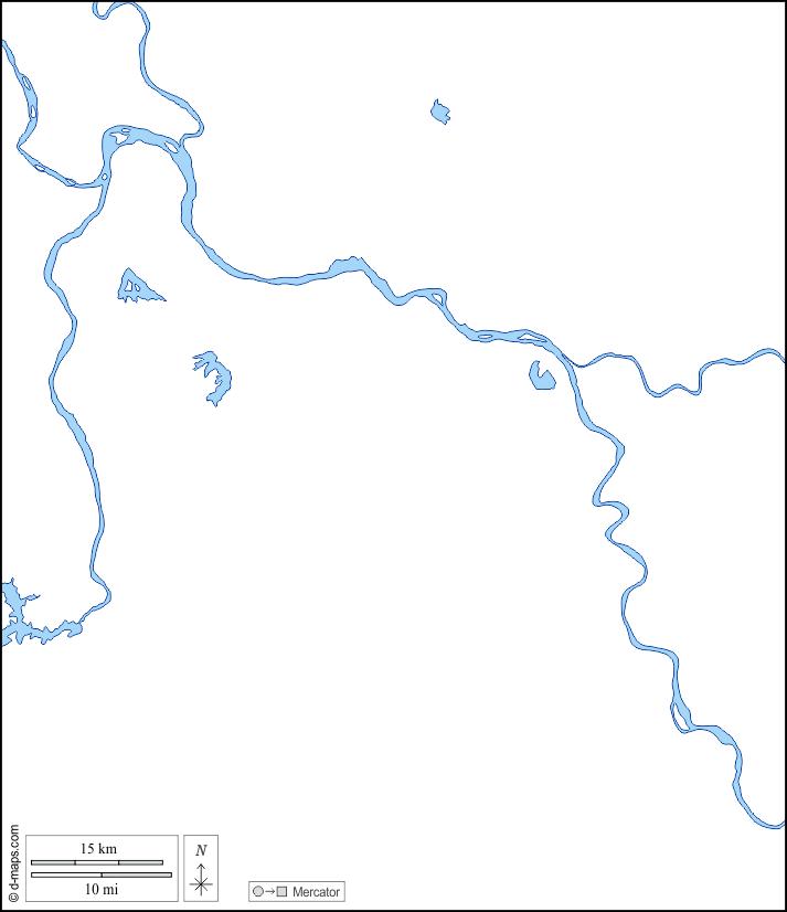 Hanoi : d-maps.com: Kostenlose Karten, kostenlose stumme Karte, kostenlose unausgefüllt Landkarte, kostenlose hochauflösende Umrisskarte : Küsten, Hydrografie