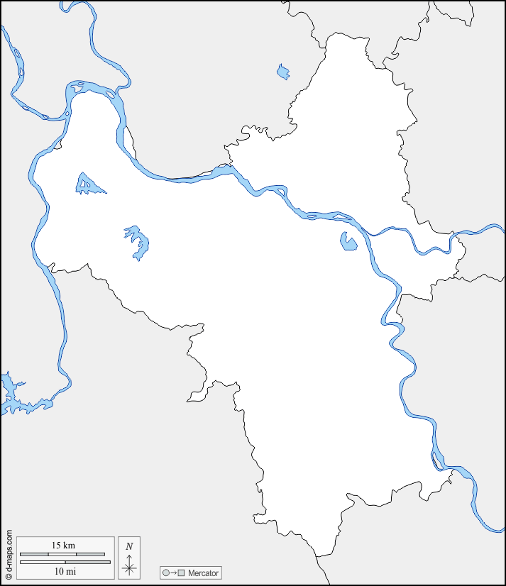 河內市 : d-maps.com: 免费地图, 免费的空白地图, 免费的轮廓地图, 免费基地地图 : 边界, 水文学
