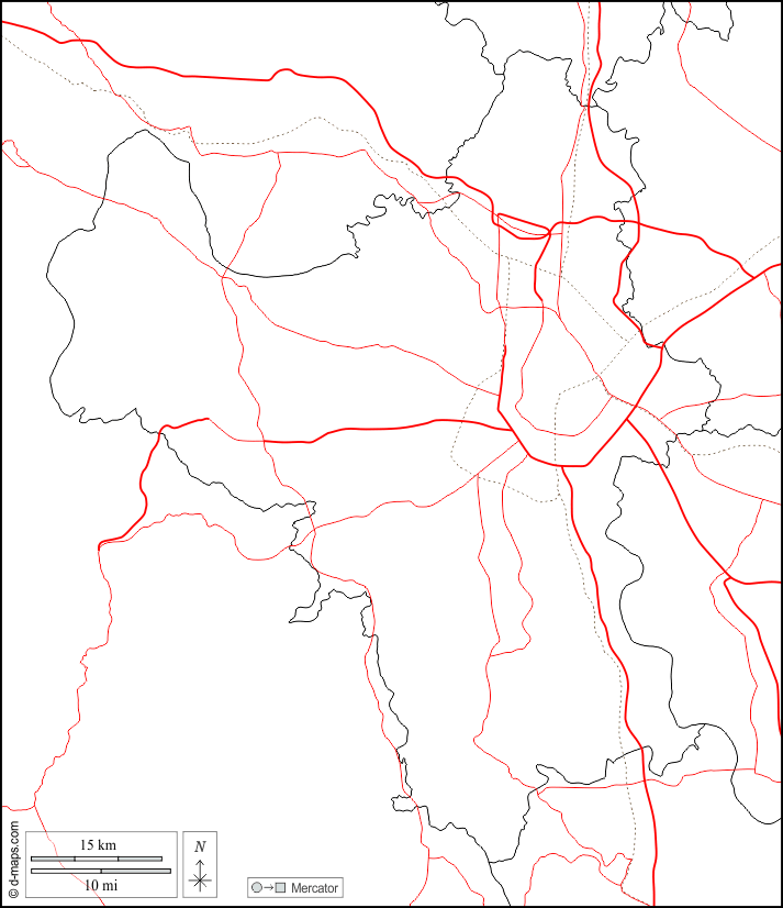 Hanoi : d-maps.com: mappa gratuita, mappa muta gratuita, cartina muta gratuita : frontiere, strade, bianco