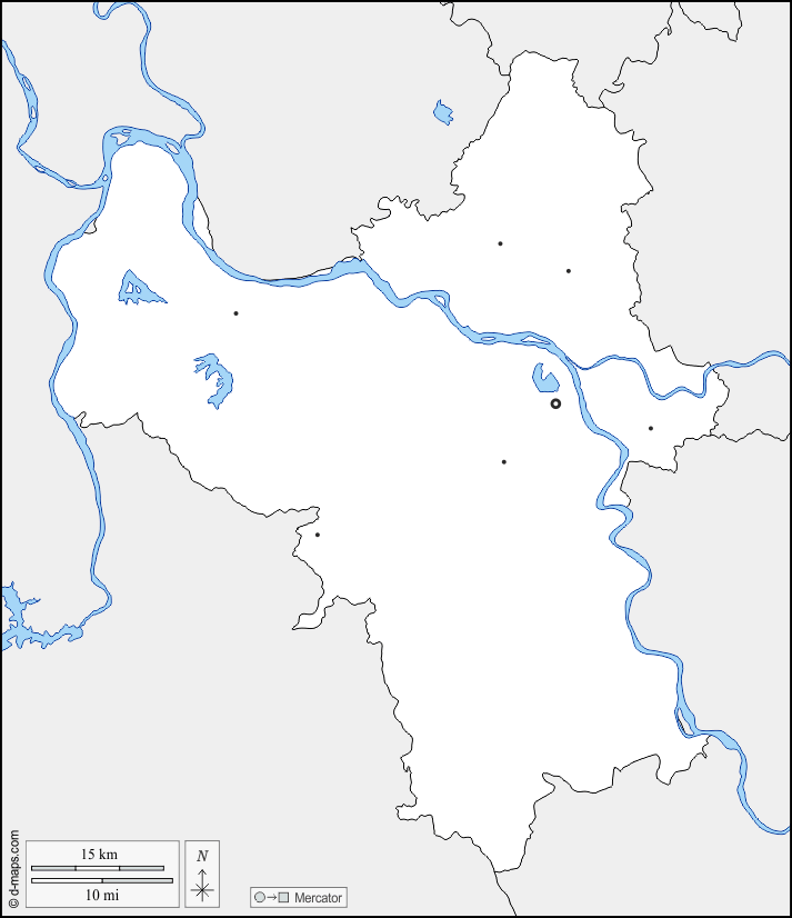 河內市 : d-maps.com: 免费地图, 免费的空白地图, 免费的轮廓地图, 免费基地地图 : 边界, 水文学, 主要城市