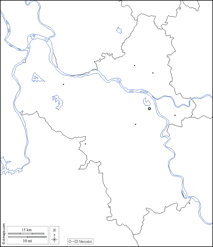 河內市 : d-maps.com: 免费地图, 免费的空白地图, 免费的轮廓地图, 免费基地地图 : 边界, 水文学, 主要城市, 白