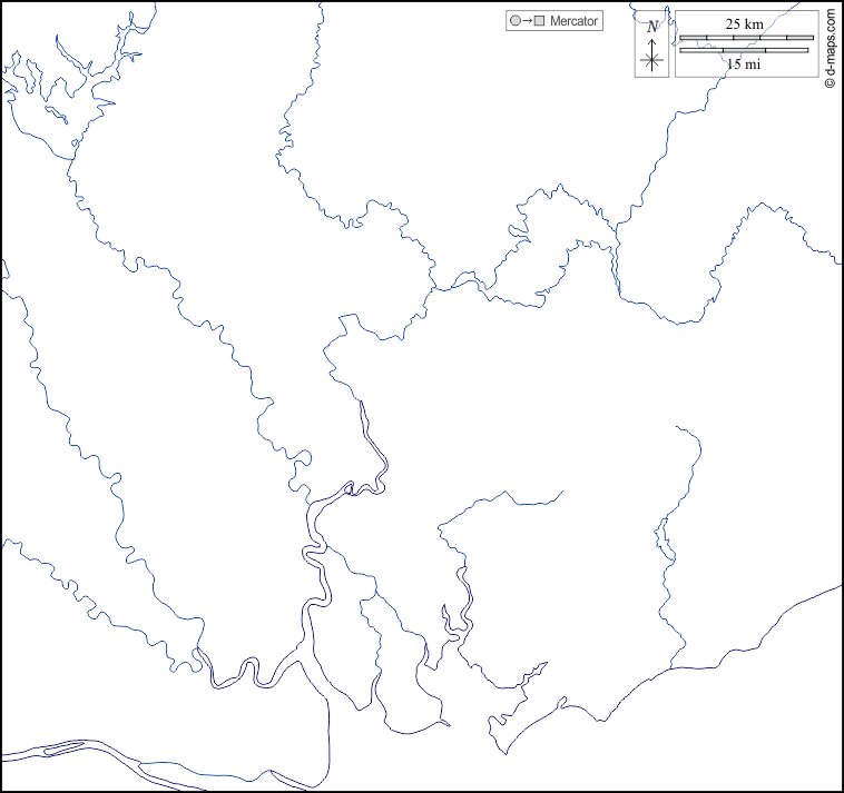 Ho-Chi-Minh-Stadt : d-maps.com: Kostenlose Karten, kostenlose stumme Karte, kostenlose unausgefüllt Landkarte, kostenlose hochauflösende Umrisskarte : Küsten, Hydrografie, weiß