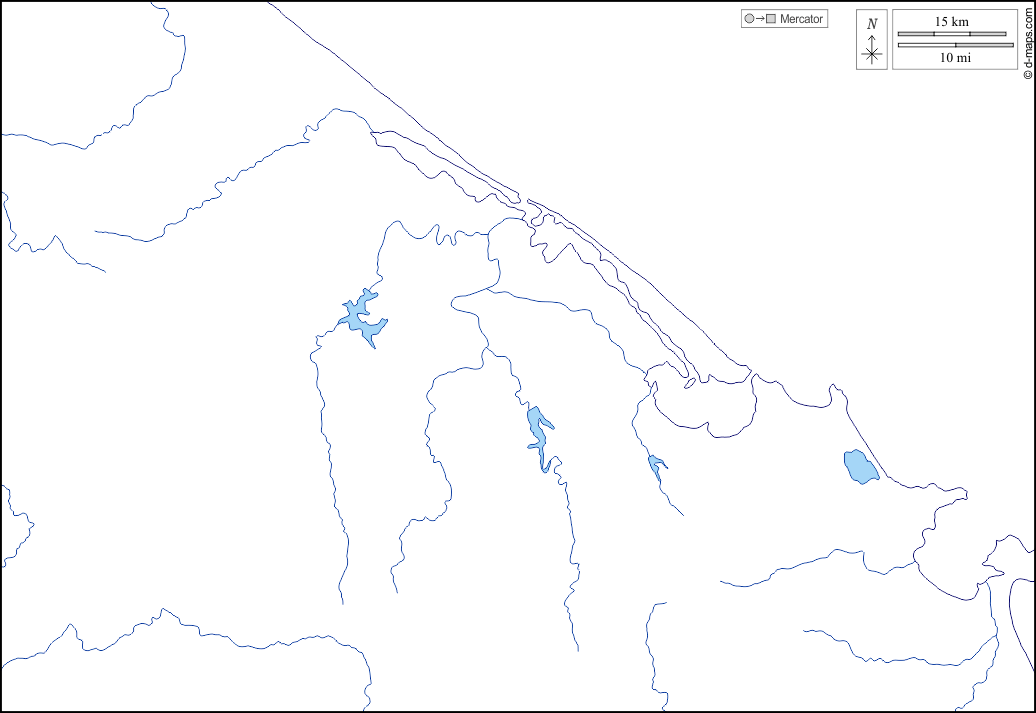 Hue : d-maps.com: Kostenlose Karten, kostenlose stumme Karte, kostenlose unausgefüllt Landkarte, kostenlose hochauflösende Umrisskarte : Küsten, Hydrografie, weiß