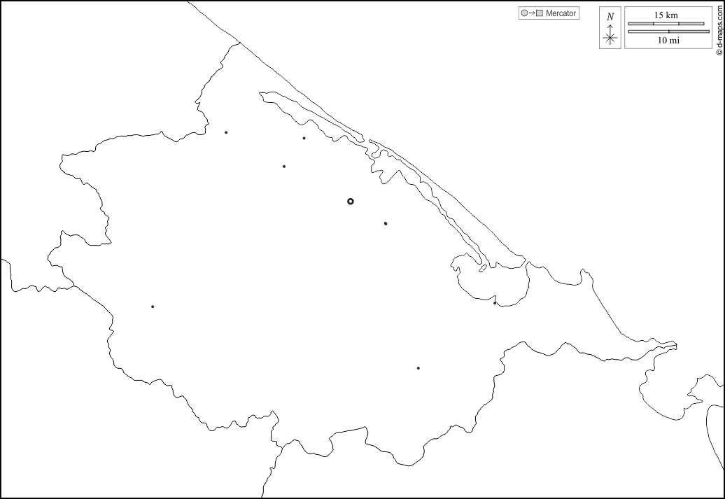 順化市 : d-maps.com: 免费地图, 免费的空白地图, 免费的轮廓地图, 免费基地地图 : 边界, 主要城市, 白