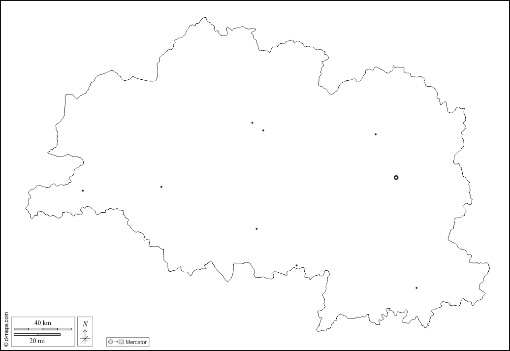 Wizebskaja Woblasz : d-maps.com: Kostenlose Karten, kostenlose stumme Karte, kostenlose unausgefüllt Landkarte, kostenlose hochauflösende Umrisskarte : Umrisse, Wichtige Städte, weiß