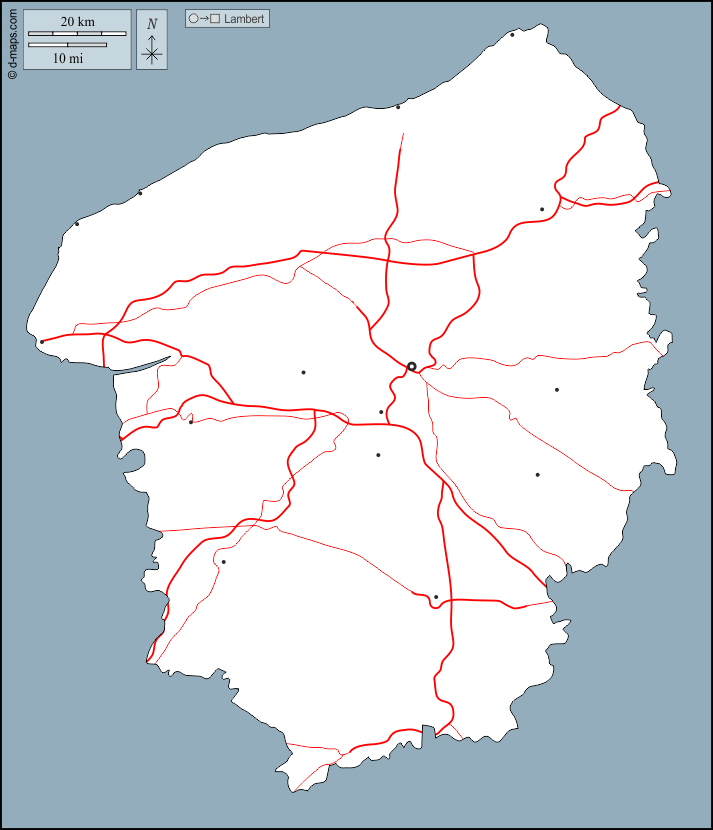 Alta Normandia : d-maps.com: mappa gratuita, mappa muta gratuita, cartina muta gratuita : contorni, principali città, strade