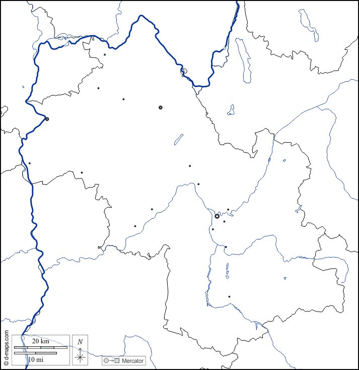 Isère : d-maps.com: mappa gratuita, mappa muta gratuita, cartina muta gratuita : frontiere, idrografia, principali città, bianco