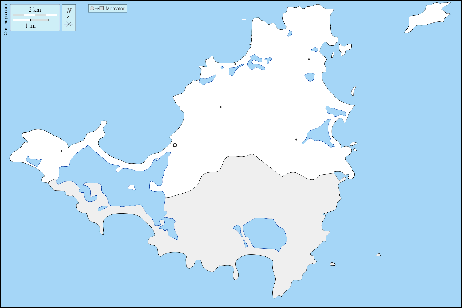 Saint Martin : d-maps.com: mappa gratuita, mappa muta gratuita, cartina muta gratuita : frontiere, idrografia, principali città
