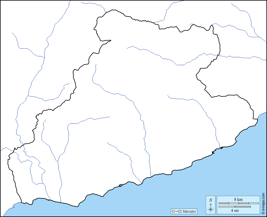 إمبيريا : خريطة مجانية, خريطة خاليه من الفراغ, خريطة الخطوط العريضة, خريطة القاعدة الحرة
 : سواحل, حدود, هيدروغرافيا