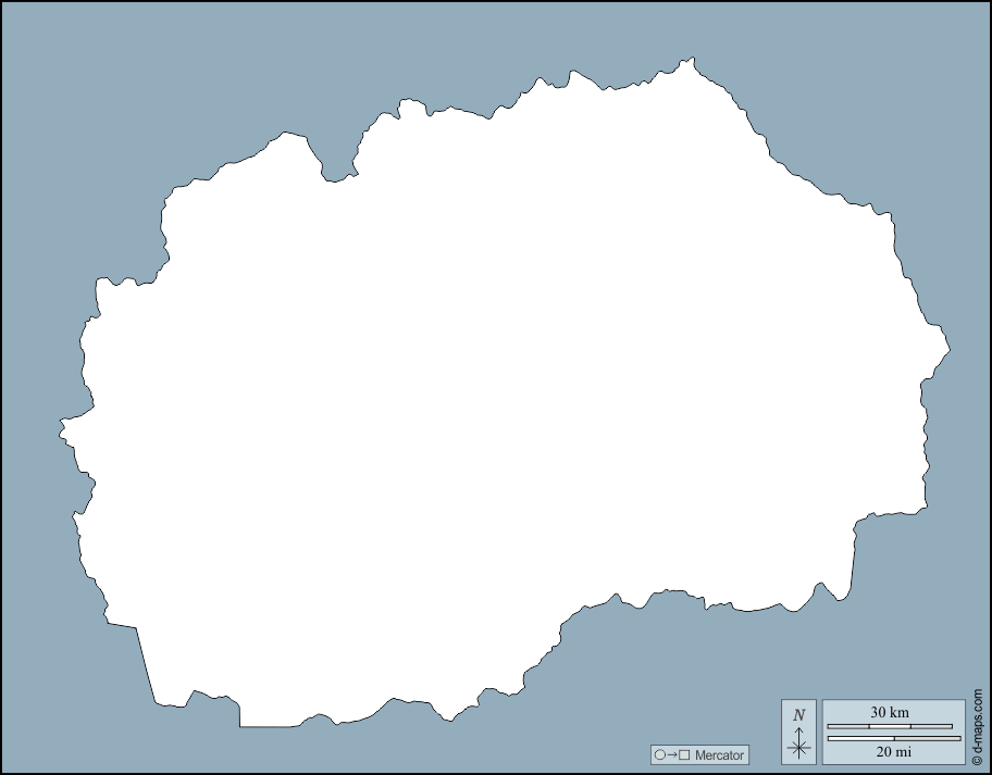 مقدونيا الشمالية : خريطة مجانية, خريطة خاليه من الفراغ, خريطة الخطوط العريضة, خريطة القاعدة الحرة
 : الخطوط العريضة