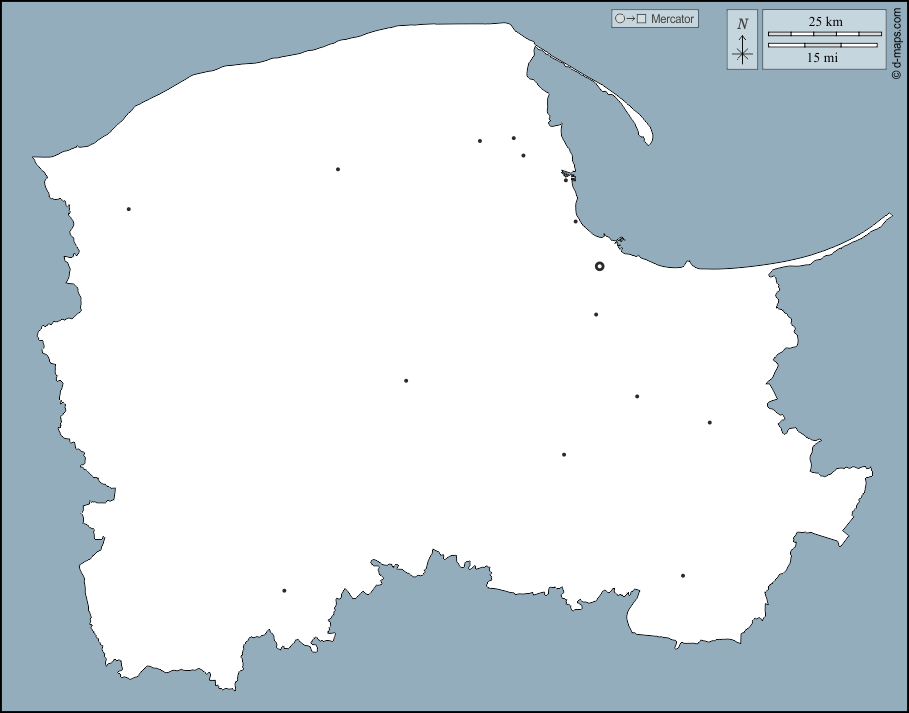 Поморское воеводство : d-maps.com: Бесплатная карта, бесплатная карта, свободная карта, Бесплатная базовая карта
 : контур, Главные города