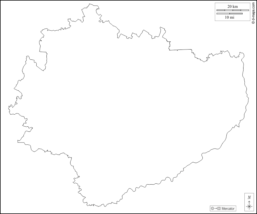 Santa Cruz : d-maps.com: mapa livre, mapa em branco livre, mapa livre do esboço, mapa básico livre
 : contornos, branco