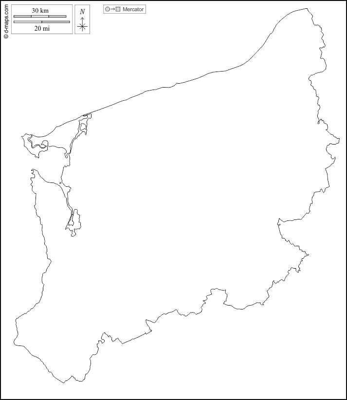 Westpommern : d-maps.com: Kostenlose Karten, kostenlose stumme Karte, kostenlose unausgefüllt Landkarte, kostenlose hochauflösende Umrisskarte : Umrisse, weiß