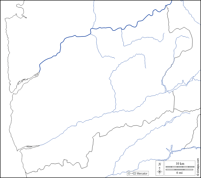 Viana do Castelo : d-maps.com: mappa gratuita, mappa muta gratuita, cartina muta gratuita : frontiere, idrografia, bianco