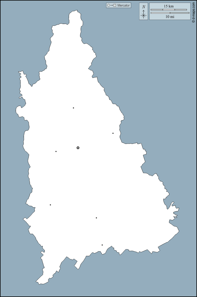 Dâmbovița : d-maps.com: mappa gratuita, mappa muta gratuita, cartina muta gratuita : contorni, principali città