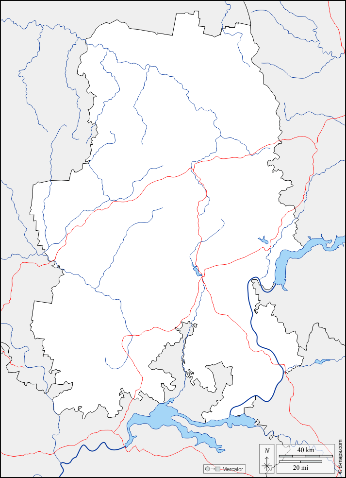 Udmurtia : d-maps.com: mappa gratuita, mappa muta gratuita, cartina muta gratuita : frontiere, idrografia, strade