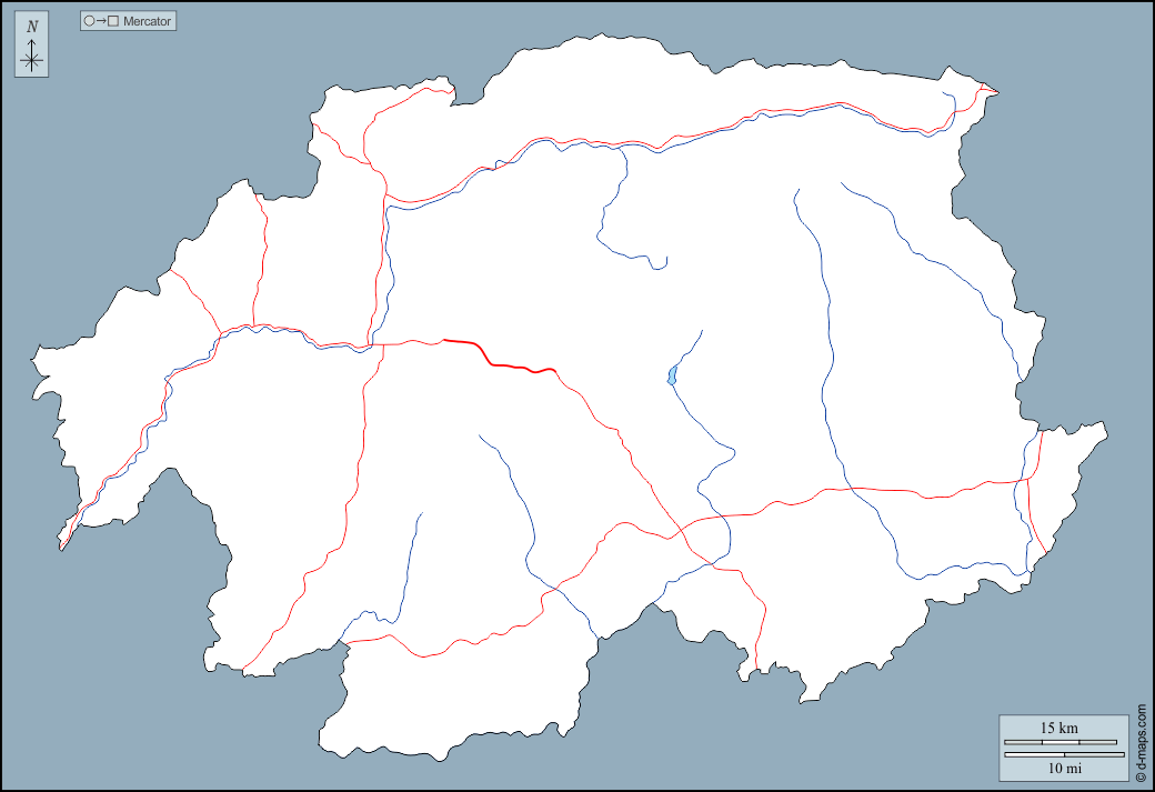 Banská Bystrica : d-maps.com: mapa livre, mapa em branco livre, mapa livre do esboço, mapa básico livre
 : contornos, hidrografia, estradas