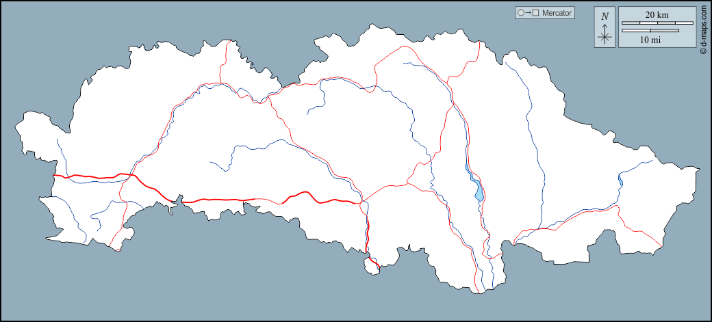 Prešov : d-maps.com: mapa livre, mapa em branco livre, mapa livre do esboço, mapa básico livre
 : contornos, hidrografia, estradas