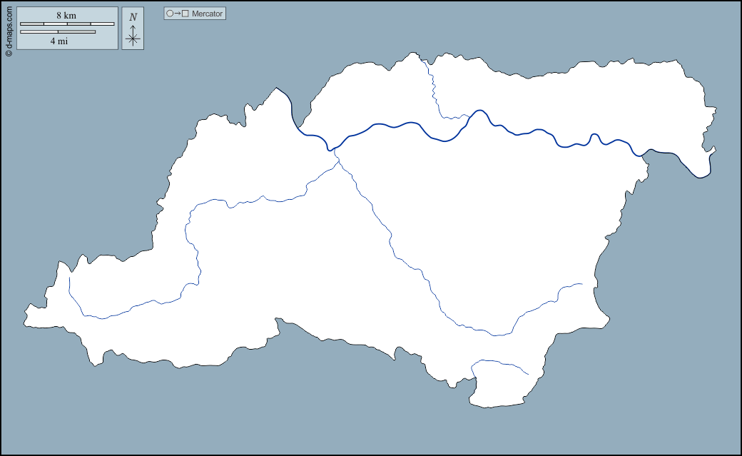 Koroska : d-maps.com: mappa gratuita, mappa muta gratuita, cartina muta gratuita : contorni, idrografia