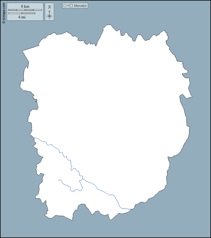 Primorsko-Notranjska : d-maps.com: mappa gratuita, mappa muta gratuita, cartina muta gratuita : contorni, idrografia