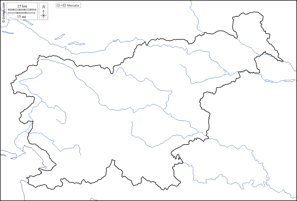 سلوفينيا : خريطة مجانية, خريطة خاليه من الفراغ, خريطة الخطوط العريضة, خريطة القاعدة الحرة
 : سواحل, حدود, هيدروغرافيا, أبيض