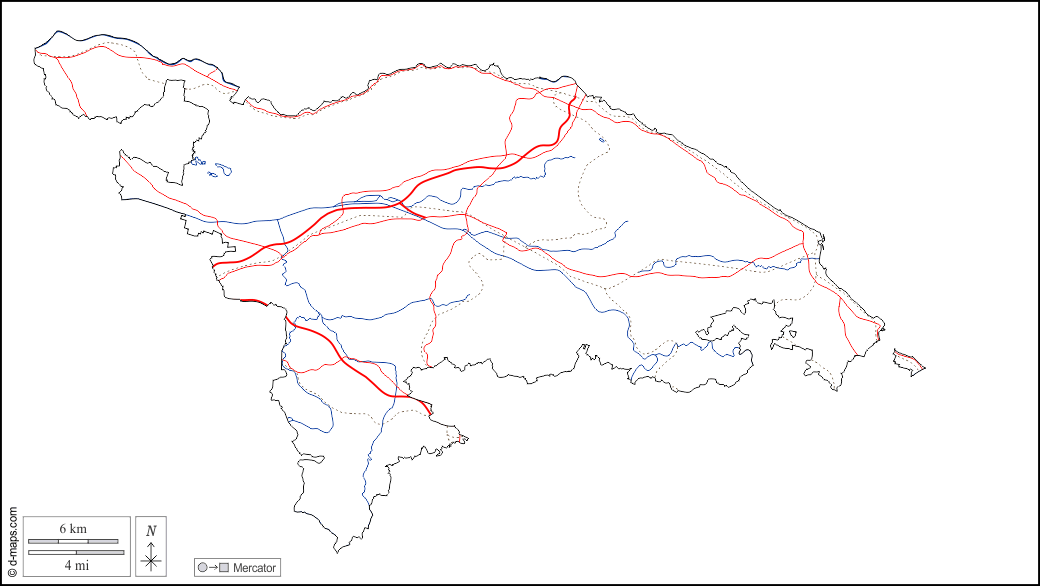 كانتون تورغاو : خريطة مجانية, خريطة خاليه من الفراغ, خريطة الخطوط العريضة, خريطة القاعدة الحرة
 : الخطوط العريضة, هيدروغرافيا, الطرق, أبيض