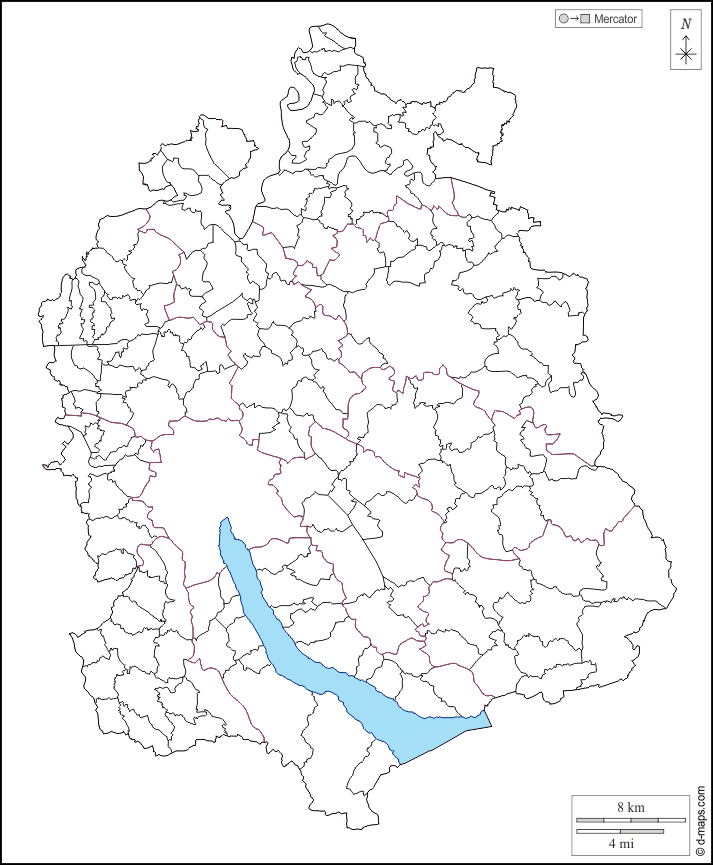 Zúrich : d-maps.com: mapa gratuito, mapa mudo gratuito, mapa en blanco gratuito, plantilla de mapa : contornos, municipios, blanco