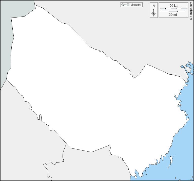 Västerbotten : d-maps.com: Kostenlose Karten, kostenlose stumme Karte, kostenlose unausgefüllt Landkarte, kostenlose hochauflösende Umrisskarte : Grenzen