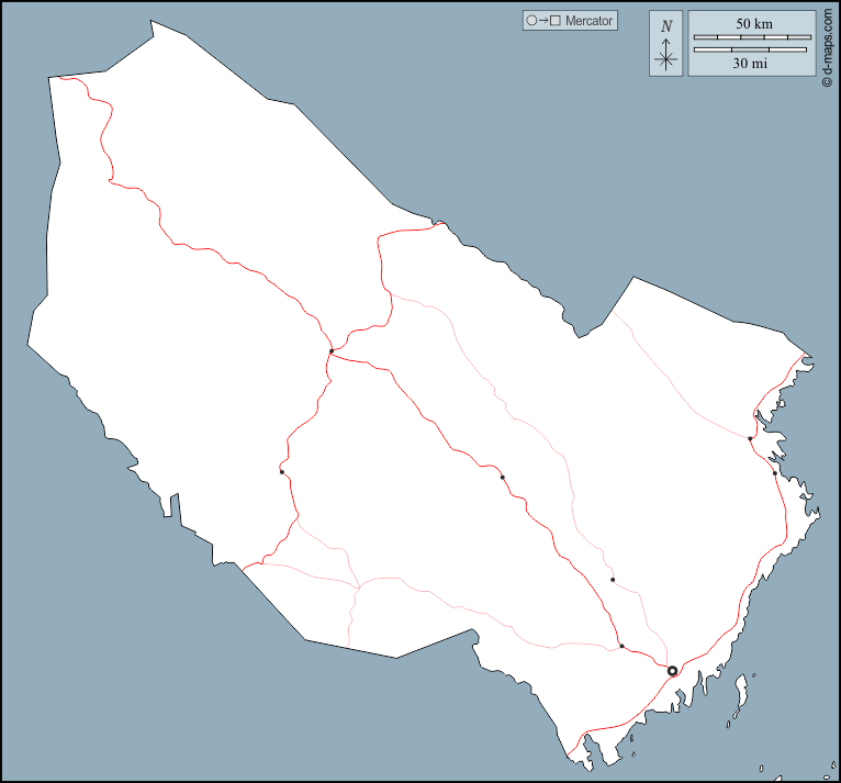 Västerbotten : d-maps.com: mappa gratuita, mappa muta gratuita, cartina muta gratuita : contorni, principali città, strade