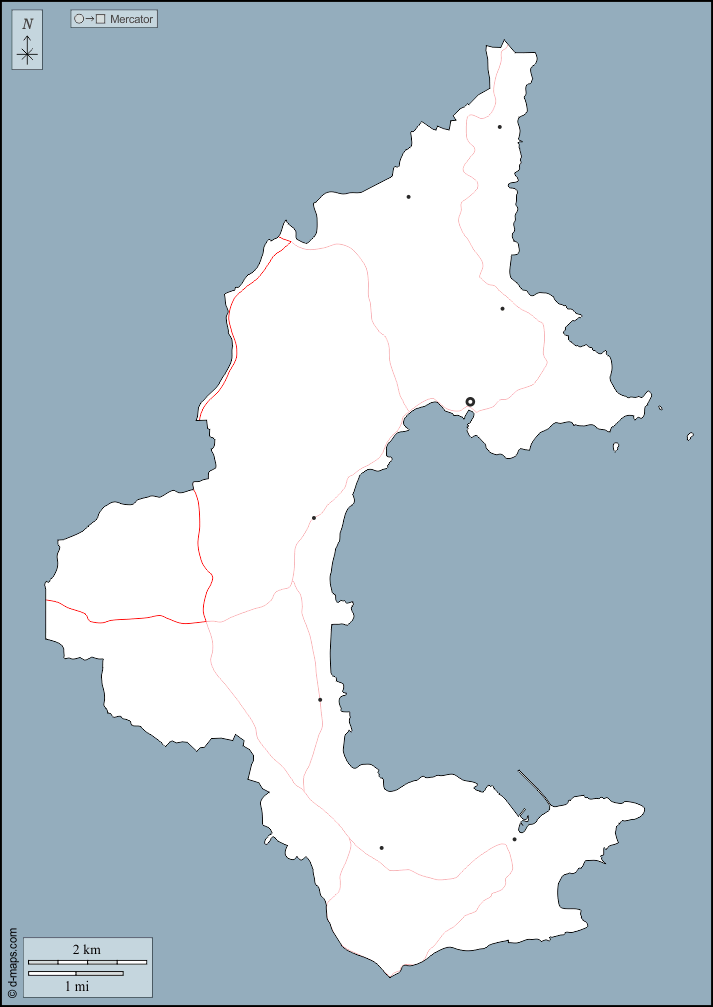 Torbay : d-maps.com: free map, free blank map, free outline map, free base map : outline, neighborhoods, roads