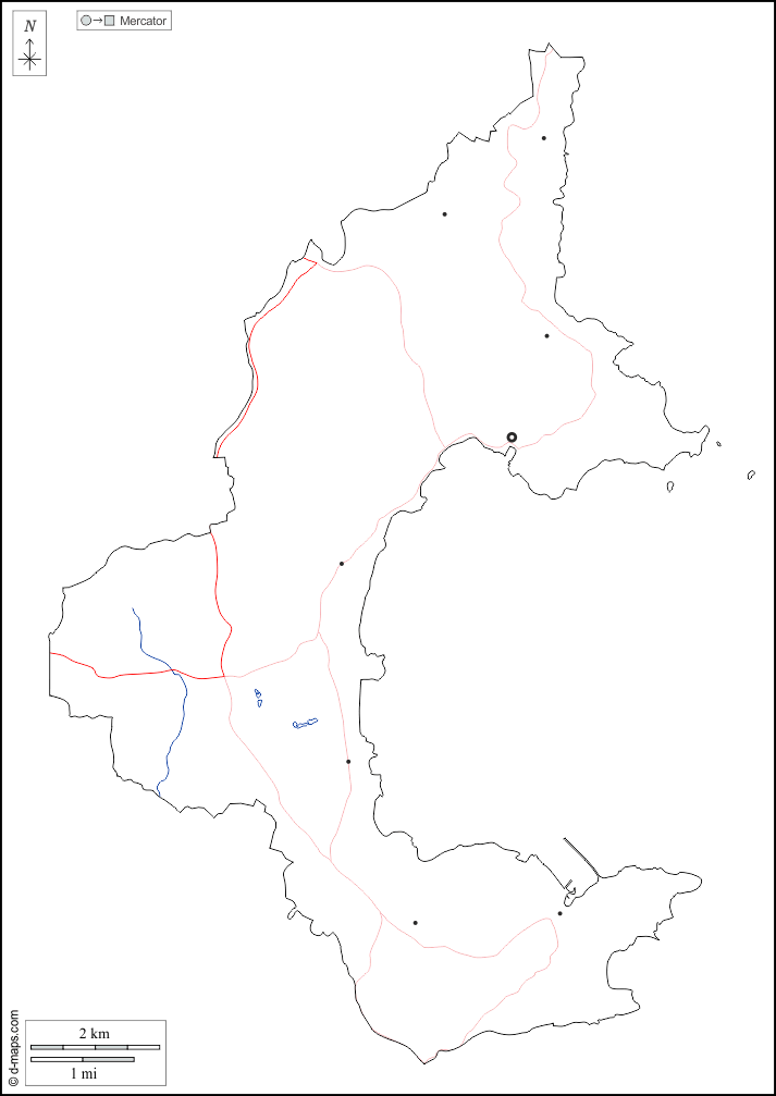 Torbay : d-maps.com: mappa gratuita, mappa muta gratuita, cartina muta gratuita : contorni, idrografia, quartieri, strade, bianco