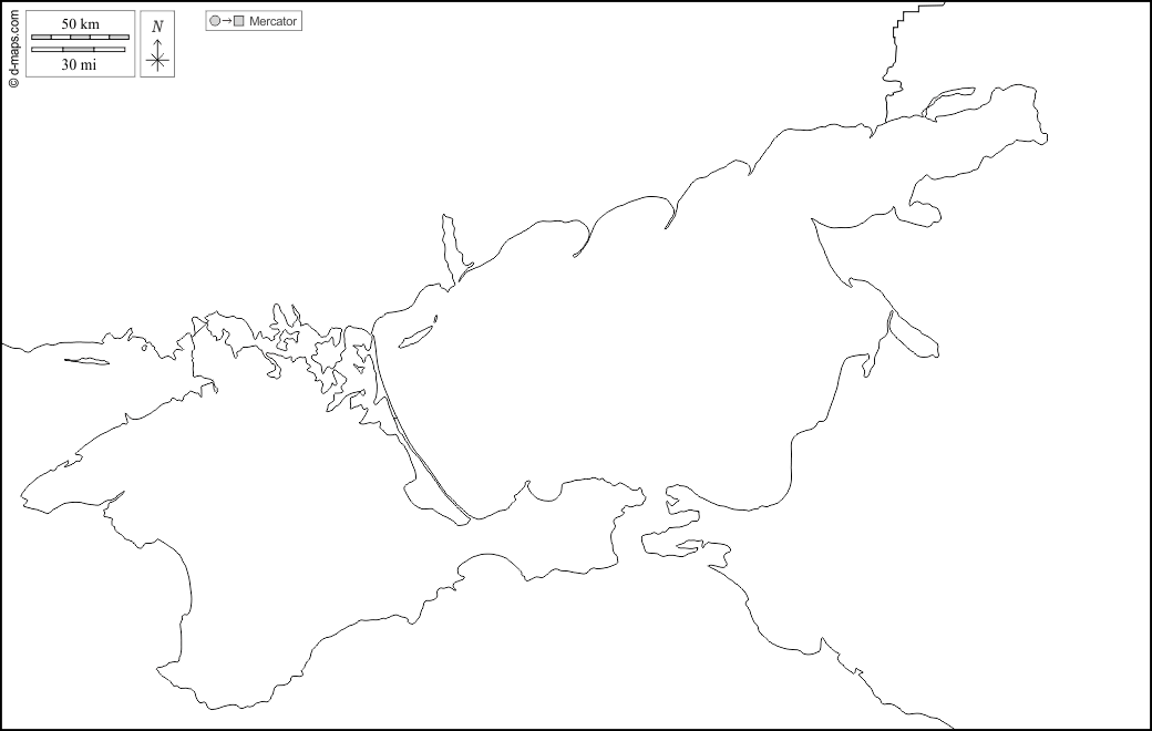 Азовское море : d-maps.com: Бесплатная карта, бесплатная карта, свободная карта, Бесплатная базовая карта
 : регионах, Белый