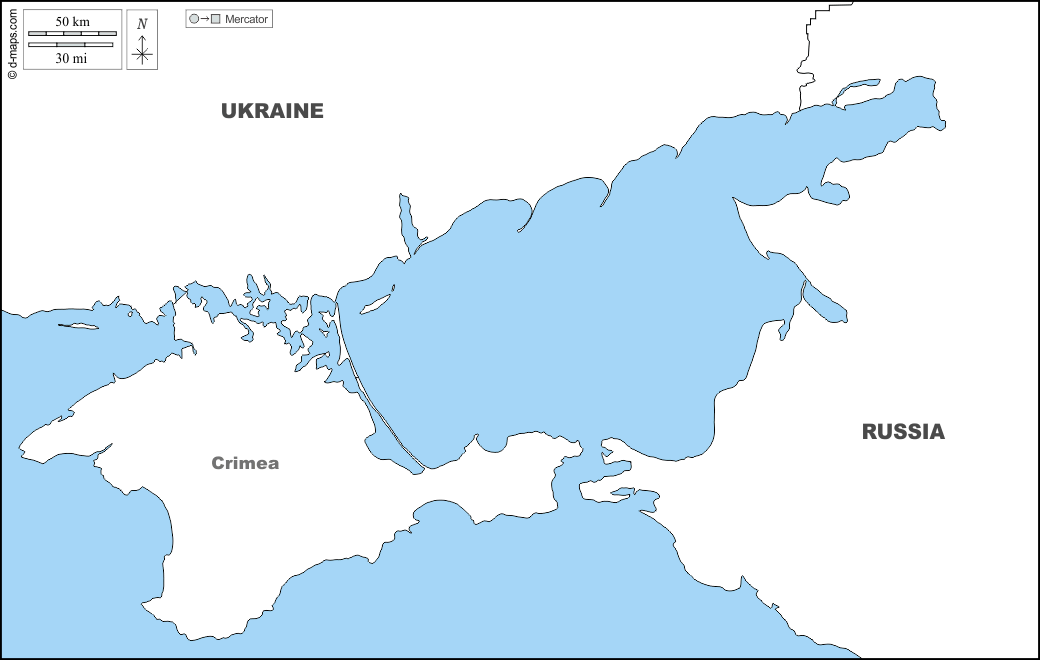 Mar d'Azov : d-maps.com: mappa gratuita, mappa muta gratuita, cartina muta gratuita : regioni, nomi