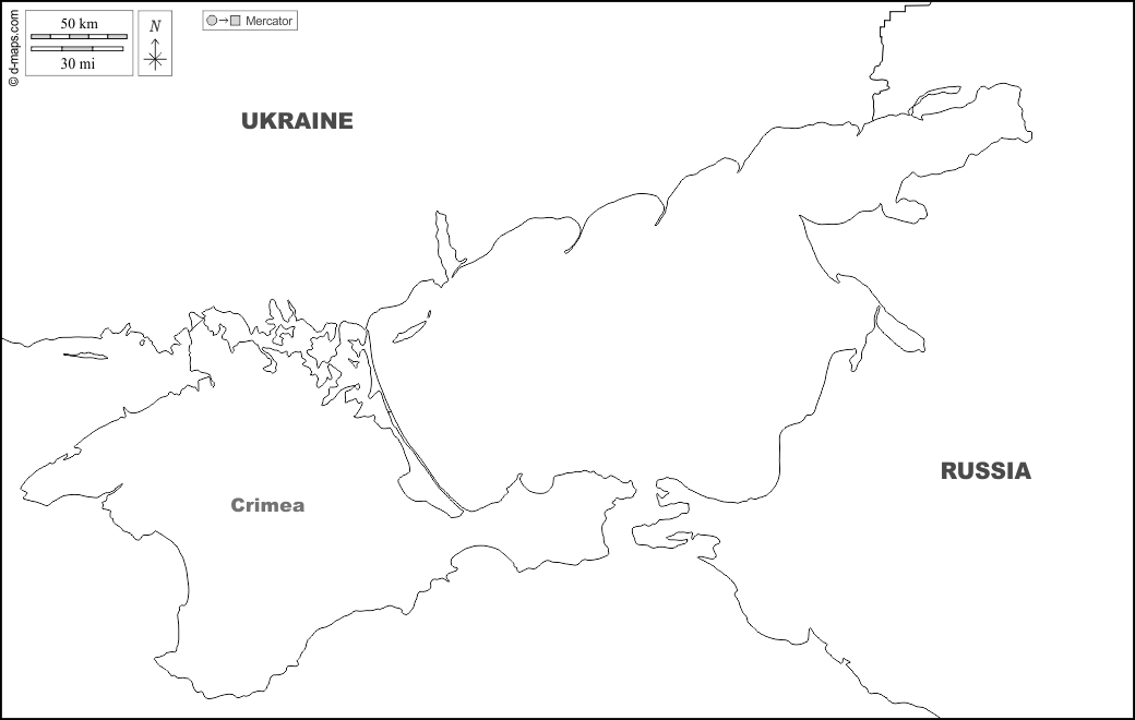 Mar d'Azov : d-maps.com: mappa gratuita, mappa muta gratuita, cartina muta gratuita : regioni, nomi, bianco