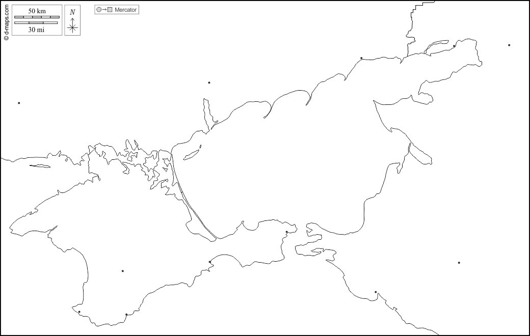 Азовское море : d-maps.com: Бесплатная карта, бесплатная карта, свободная карта, Бесплатная базовая карта
 : регионах, Главные города, Белый