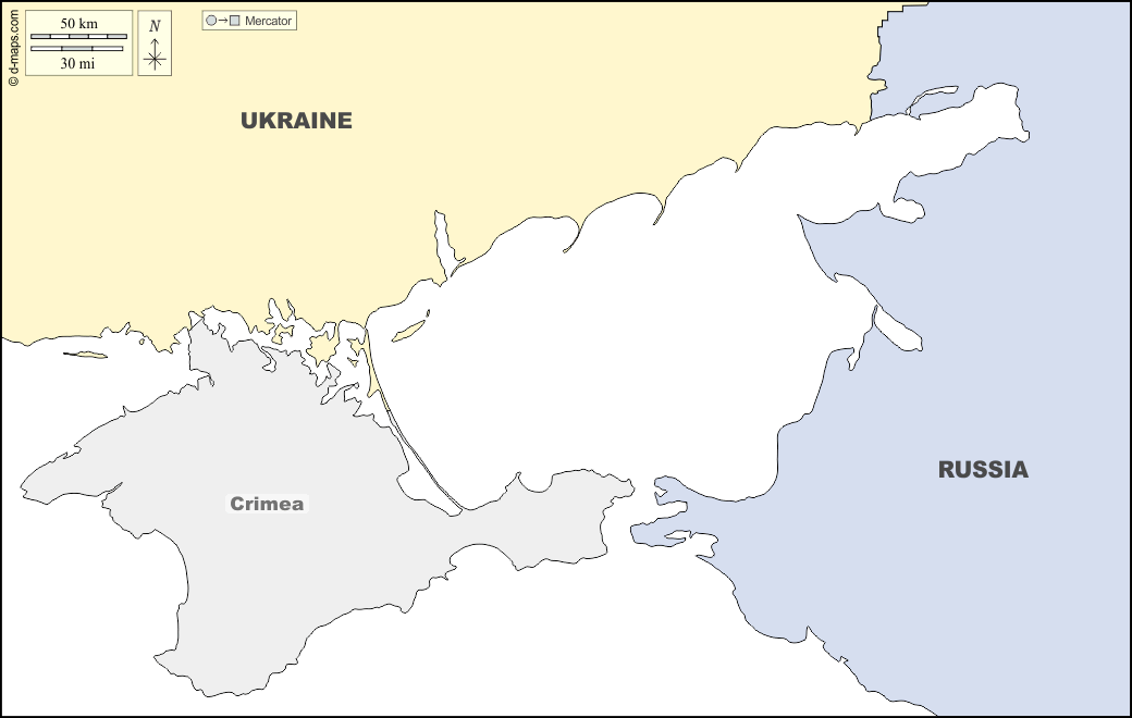 Азовское море : d-maps.com: Бесплатная карта, бесплатная карта, свободная карта, Бесплатная базовая карта
 : регионах, имена, Цвет, Белый