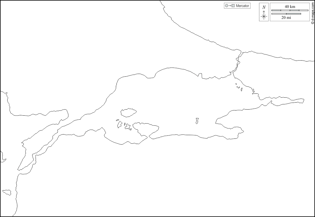 Sea of Marmara : d-maps.com: free map, free blank map, free outline map, free base map : coasts, white