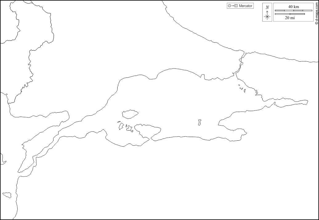 Sea of Marmara : d-maps.com: free map, free blank map, free outline map, free base map : states, white