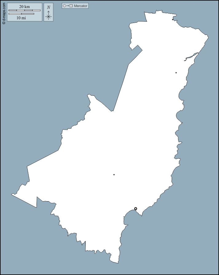 Gisborne : d-maps.com: Kostenlose Karten, kostenlose stumme Karte, kostenlose unausgefüllt Landkarte, kostenlose hochauflösende Umrisskarte : Umrisse, Wichtige Städte