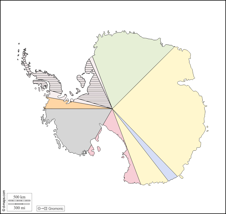 南极洲 : d-maps.com: 免费地图, 免费的空白地图, 免费的轮廓地图, 免费基地地图 : 司, 颜色, 白