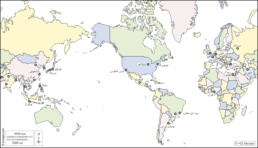 الغلاف العالمي للغلاف الأرضي (الأمريكتان) : خريطة مجانية, خريطة خاليه من الفراغ, خريطة الخطوط العريضة, خريطة القاعدة الحرة
 : دول, المدن الرئيسية, أسماء, اللون, أبيض