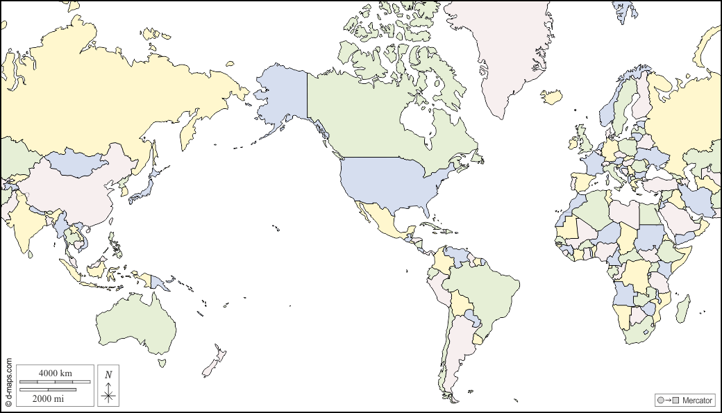 विश्व प्लैनिस्फीयर (अमेरिका) : d-maps.com: नि: शुल्क मानचित्र, नि: शुल्क रिक्त नक्शा, नि: शुल्क रूपरेखा मानचित्र, नि: शुल्क आधार मानचित्र
 : राज्यों, रंग, सफेद