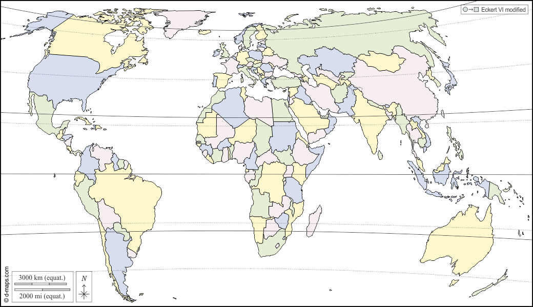 Planisfério Mundo (Europa África) : d-maps.com: mapa livre, mapa em branco livre, mapa livre do esboço, mapa básico livre
 : estados, latitude, cor, branco