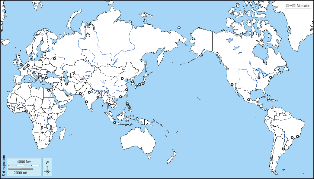 विश्व प्लैनिस्फीयर (प्रशांत महासागर) : d-maps.com: नि: शुल्क मानचित्र, नि: शुल्क रिक्त नक्शा, नि: शुल्क रूपरेखा मानचित्र, नि: शुल्क आधार मानचित्र
 : जल-सर्वेक्षण, राज्यों, मुख्य कस्बों